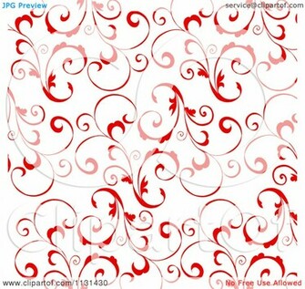 Clipart Of A Red And White Swirl Background Royalty