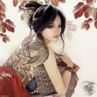 Anime Girl Tattoo On Back Real Time Wallpaper Imgstocks