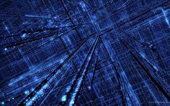 3d Blue Grid Wallpaper