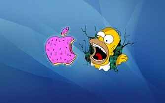 Picstopin Homer Simpson Apple Mac Os X Wallpaper