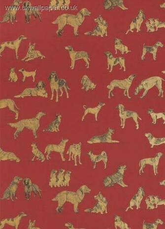 Resource Best Friend Wallpaper T1041 Red And Gold Washable