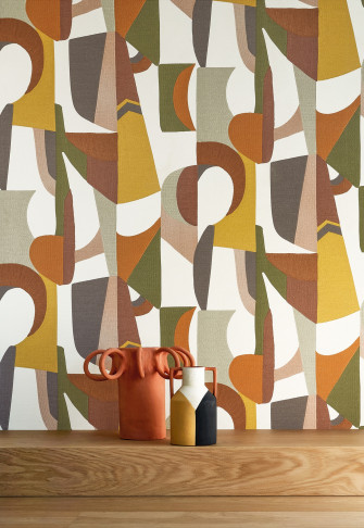 Assemblage Abstract Wallpaper Design