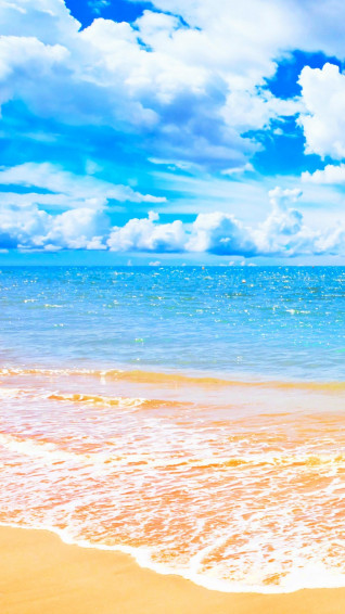 Get HD Walls On X Sky Blue Water Sea iPhone Wallpaper