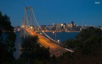 San Francisco Bay Bridge Dusk Wallpaper