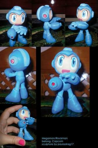 Megaman Chibi De Porcelana By Pauladrag17