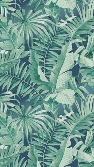 Palma Tropical Wallpaper Navy Tropicalpattern A Beautiful Bold