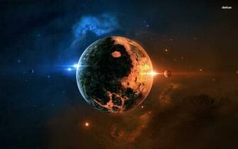 Yin And Yang Planet Wallpaper Fantasy