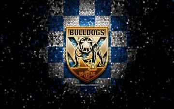 Wallpaper Canterbury Bulldogs Glitter Logo Nrl Blue
