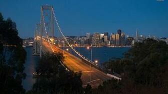 San Francisco Bay Bridge Dusk Desktop Pc And Mac