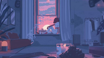 Cozy Room Sunset Live Wallpaper
