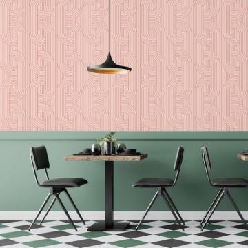 Pink Art Deco Wallpaper Rose Blush Peel And Stick The Wallberry