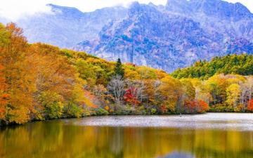 Wallpaper Japan Togakushi Lake Mountains