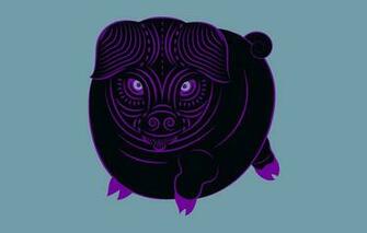 Wallpaper Zodiac Zune Pig Minimalism