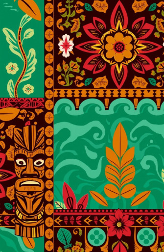 Polynesian Tribal Wallpaper