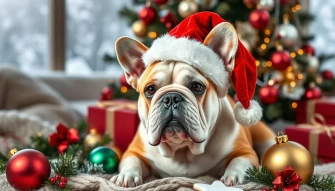 Christmas Bulldog Wallpaper