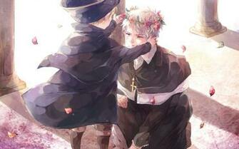 Hetalia Holy Roman Empire Prussia Column Kneeling Wallpaper Background