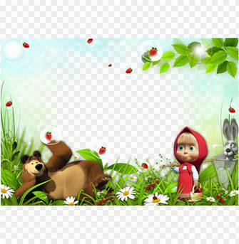 Masha And The Bear Frame Clipart Background