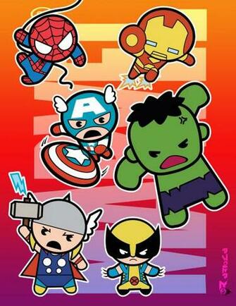 Marvel Chibi Super Heroes By Aerlixir