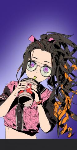 My Photoshopped Versions Of Nezuko Wallpaper Different Backrounds