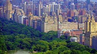 York Usa New World Central Park City Building HD