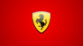 Red Ferrari Logo Background Wallpaper Desktop With