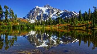 Washington State Crystalline Lakes Landscapes Mountains Wallpaper