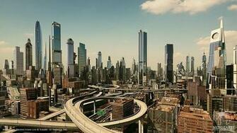 City Skyline Future Cities Wallpaper