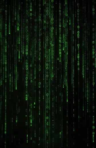 Matrix Binary Code Falling Wallpaper