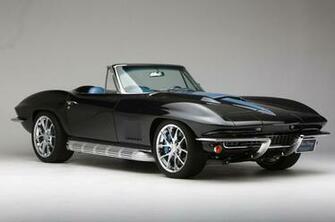 Chevrolet Corvette Chevy Stingray Blac Convertible C2 Wallpaper