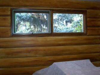 Wall Murals Faux Log Cabin Room