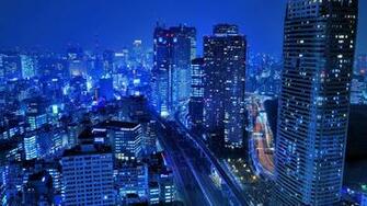Japan Tokyo Cityscapes Skyscrapers Roads City Lights Wallpaper