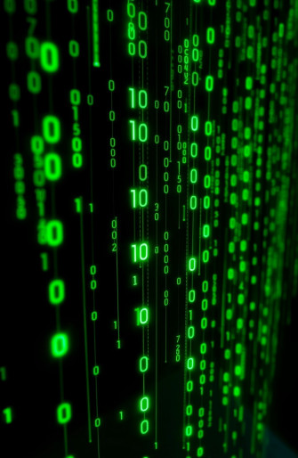 Matrix Binary Code Falling Wallpaper