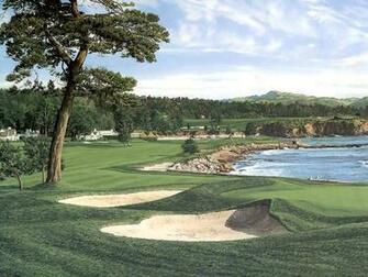 Hallowed Ground Csg007 Pebble Beach 18thgreen Desktop Wallpaper