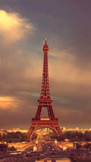 Eiffel Tower Twilight Wallpaper iPhone