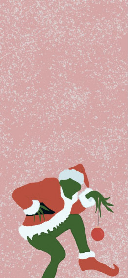 Aesthetic Christmas Wallpaper The Grinch Pink