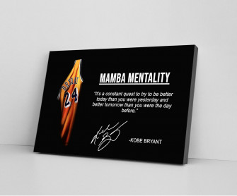 Kobe Bryant Mamba Mentality Motivational Quote S Wall Art