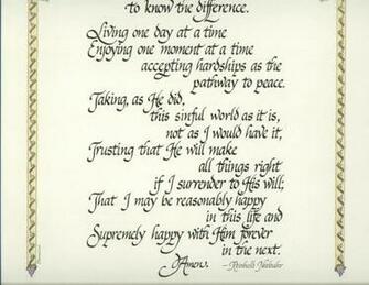 Wallpaper Serenity Prayer