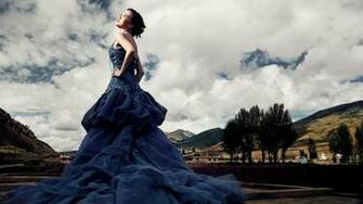 Blue Wedding Dresses HD Wallpaper Of