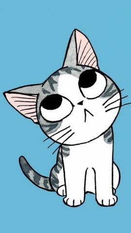 Cute Cartoon Kitten iPhone 5s Wallpaper