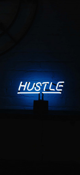 Electric Blue Neon Aesthetic Wallpaper