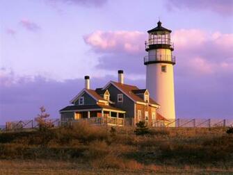 Cape Cod Beach Lighthouse Wallpaper