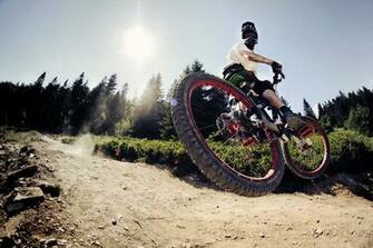 Mountain Bike Bicycle Jump Stop Action Sunlight Race Racing Extreme