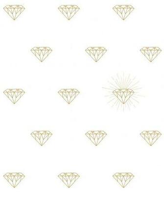 Gold Diamonds Wallpaper Minimal White Milton King Uk