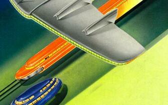 Airbrush Futuristic Space Age Atomic Soft Wallpaper Background