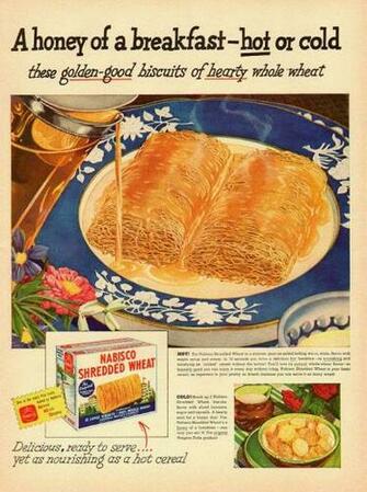 Salty Hot Shreaded Wheat With Syrup Wallpaper Food Vintage