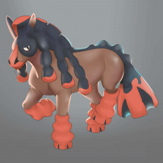 Mudsdale On Gray Wallpaper
