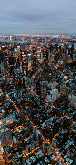 New York City iPhone X Aerial Wallpaper