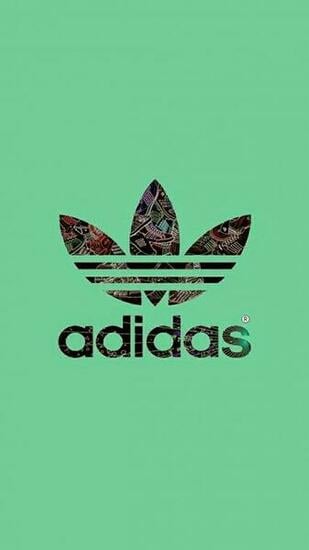 Wallpaper HD iPhone X Adidas Logo Green