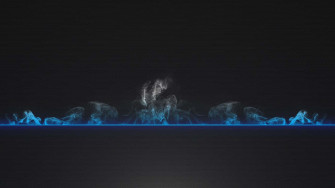 Blue Smoke Banner Background Wallpaper