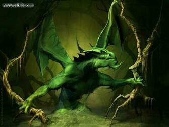 Fantasy Sci Fi Fan Rico Holmes Green Swamp Dragon Picture Nr